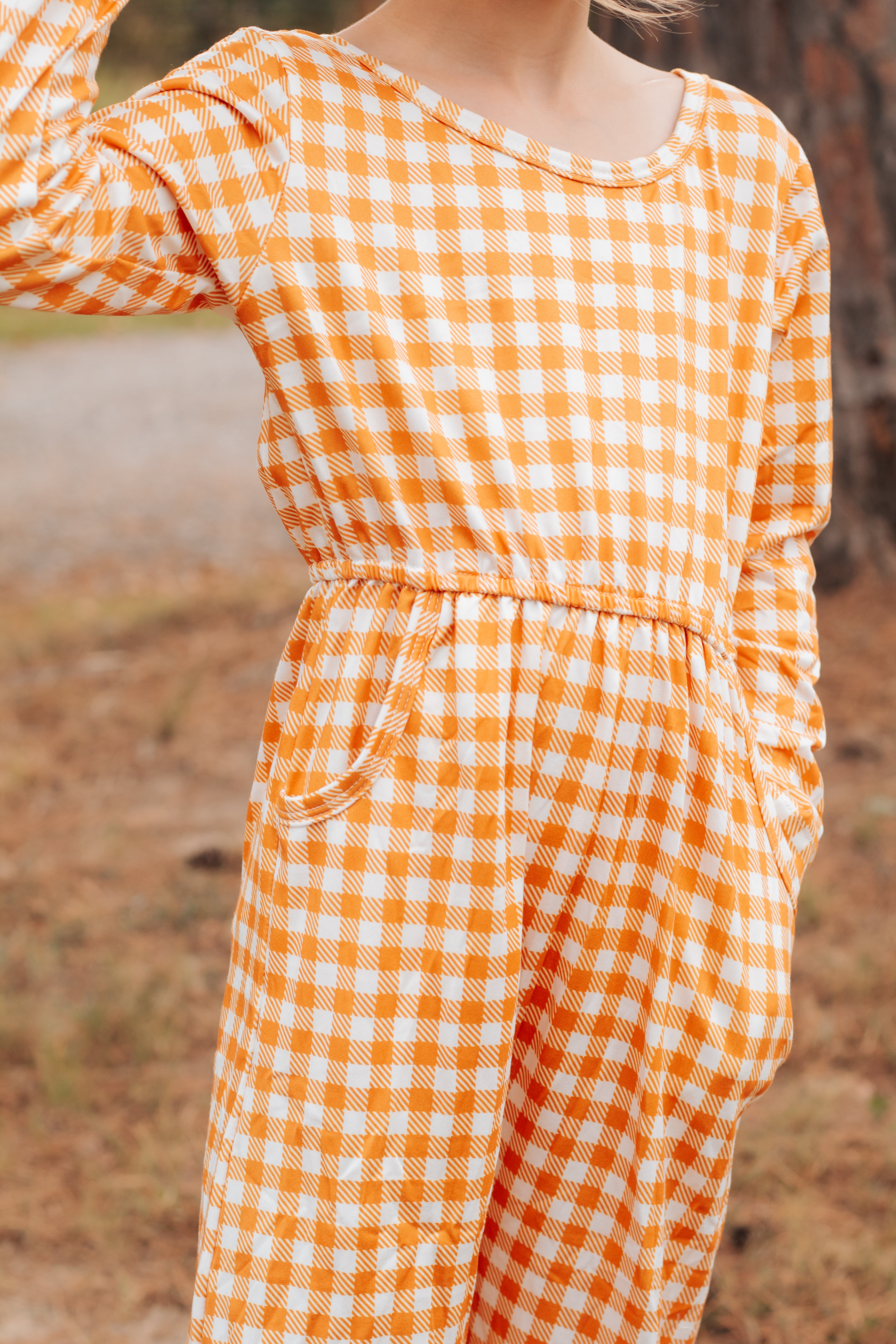 Plaid Girls Jumpsuit